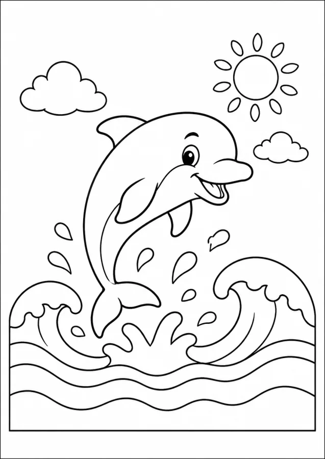 Un dauphin sautant au-dessus des vagues de l'océan