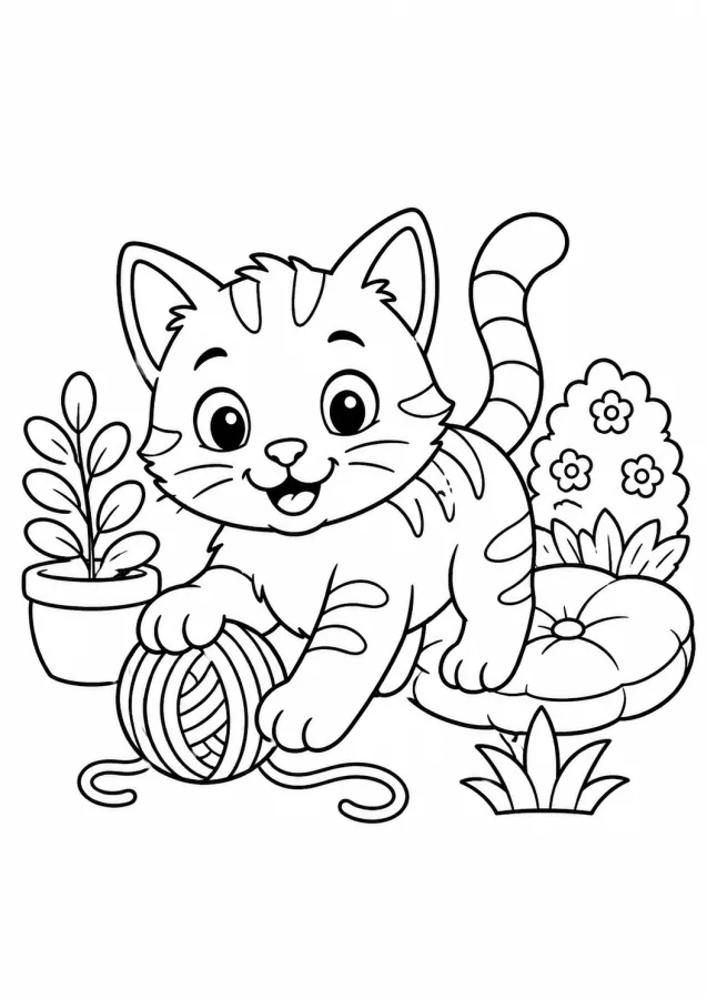 Un chat domestique espiègle