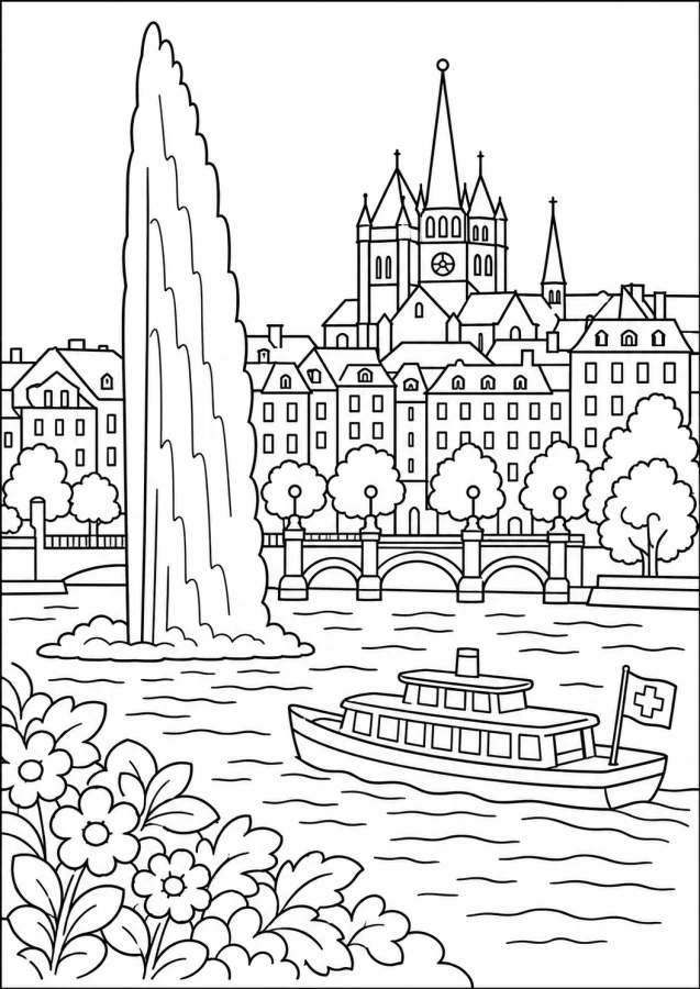 Genève, entre lac et Jet d’Eau