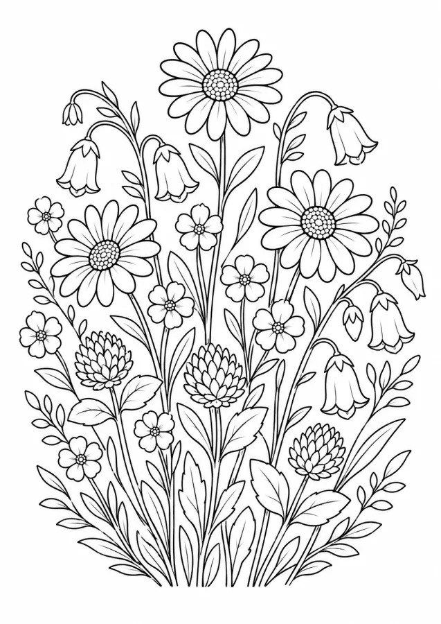 Une prairie de fleurs sauvages